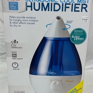 Crane Ultrasonic Cool Mist Humidifier - Blue and White